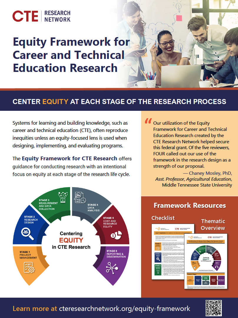 Equity Framework for CTE Research One-Pager